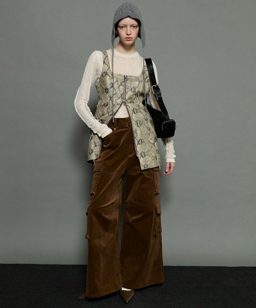 MAISON SPECIAL（メゾンスペシャル）の「Knit Hood/ニットフード【MAISON SPECIAL/メゾンスペシャル】（ニットキャップ/ビーニー・レディース・グレー/ブラック/ピンク・FREE）」の5枚目の写真