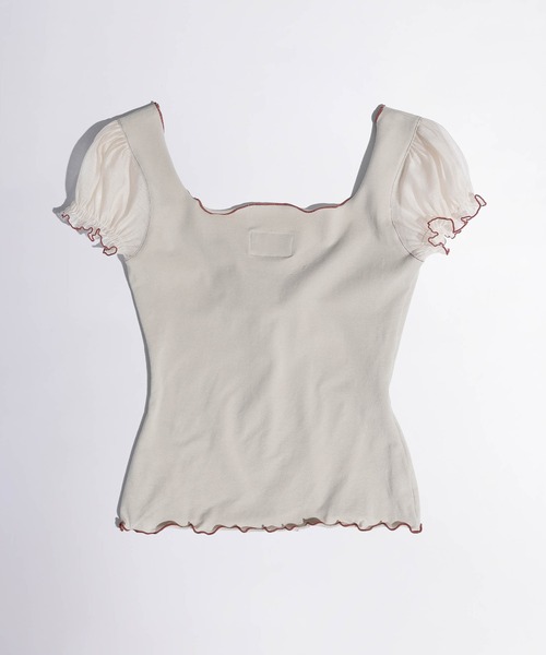 Tシャツ・カットソー [SCULPTOR] Puff Sleeve Top Cream SC24S272IV MUSINSA | SCULPTOR Puff Sleeve Top Cream