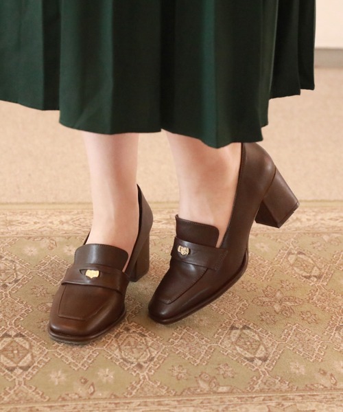 Cheek（チーク）の「ヒールローファー（ローファー・レディース・ブラウン/ブラック・LARGE/MEDIUM/SMALL）」の6枚目の写真