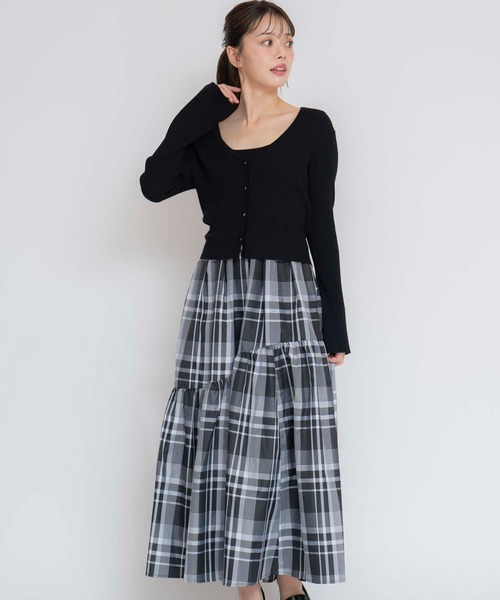 NOELA（ノエラ）の「タフタドッキングニットワンピース（ワンピース 