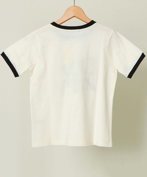 GORGE(ゴージ)の「英字配色Tシャツ(Tシャツ/カットソー・レディース・オフホワイト/ブラック/ピンク系その他・F)」の6枚目の写真