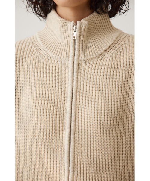 crie conforto（クリーコンフォルト）の「ダブルジップニットベスト　秋服 / 冬服 / 羽織り（ベスト・レディース・ブラック/アイボリー/グレー・FREE）」の7枚目の写真