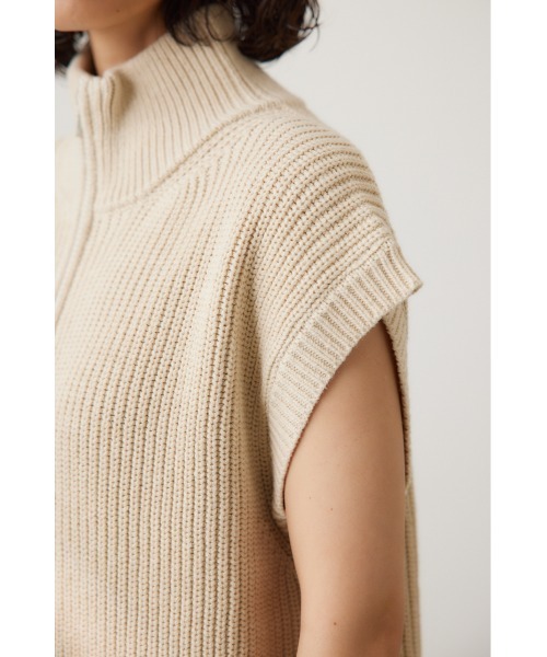 crie conforto（クリーコンフォルト）の「ダブルジップニットベスト　秋服 / 冬服 / 羽織り（ベスト・レディース・ブラック/アイボリー/グレー・FREE）」の8枚目の写真