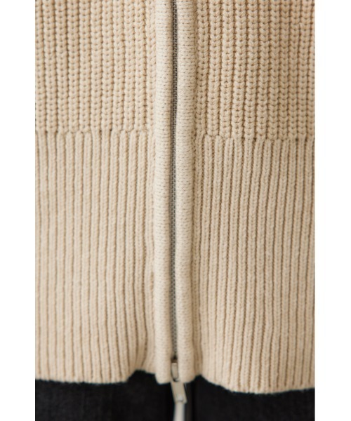 crie conforto（クリーコンフォルト）の「ダブルジップニットベスト　秋服 / 冬服 / 羽織り（ベスト・レディース・ブラック/アイボリー/グレー・FREE）」の10枚目の写真