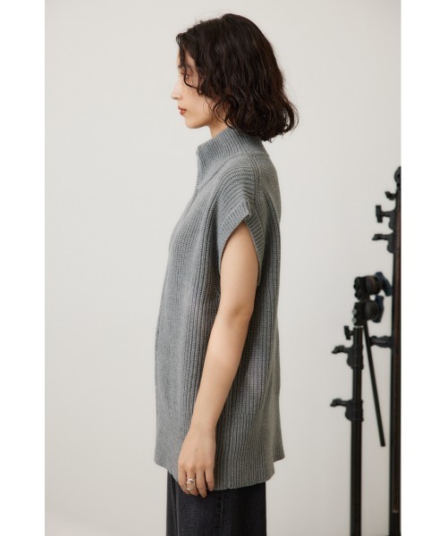 crie conforto（クリーコンフォルト）の「ダブルジップニットベスト　秋服 / 冬服 / 羽織り（ベスト・レディース・ブラック/アイボリー/グレー・FREE）」の19枚目の写真