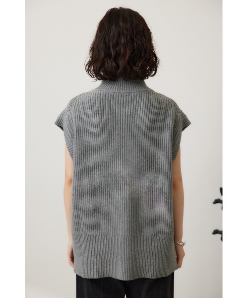 crie conforto（クリーコンフォルト）の「ダブルジップニットベスト　秋服 / 冬服 / 羽織り（ベスト・レディース・ブラック/アイボリー/グレー・FREE）」の20枚目の写真