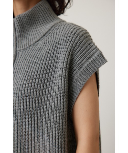 crie conforto（クリーコンフォルト）の「ダブルジップニットベスト　秋服 / 冬服 / 羽織り（ベスト・レディース・ブラック/アイボリー/グレー・FREE）」の22枚目の写真