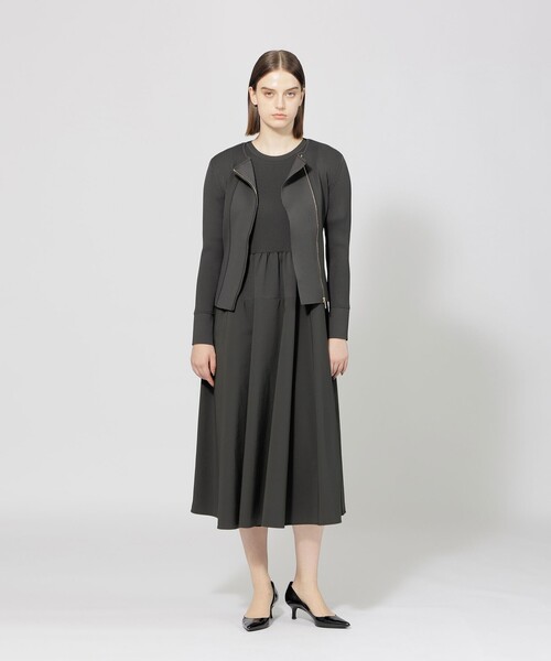 EPOCA（エポカ）の「ココテック ライダースニットジャケット（ライダースジャケット・レディース・グレー系その他/ネイビー・40）」の9枚目の写真