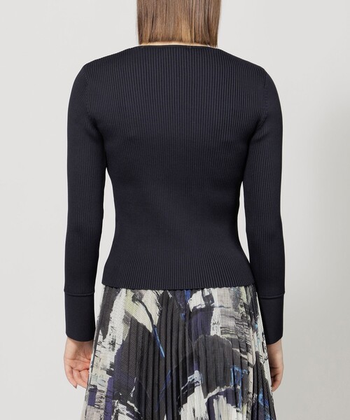 EPOCA（エポカ）の「ココテック ライダースニットジャケット（ライダースジャケット・レディース・グレー系その他/ネイビー・40）」の5枚目の写真