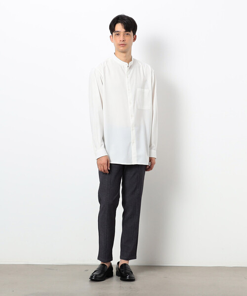 COMME CA ISM(コムサイズム)の「【セットアップ対応】 デニムライクジャージー テーパードパンツ(スラックス・メンズ・ネイビー/グレー・SMALL/MEDIUM/LARGE)」の3枚目の写真