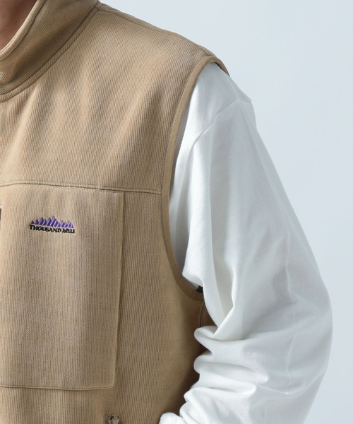 THOUSAND MILE（サウザンドマイル）の「【THOUSAND MILE(サウザンドマイル)】別注フリースベスト（ベスト・メンズ・ブラック/ベージュ・LARGE/MEDIUM）」の10枚目の写真