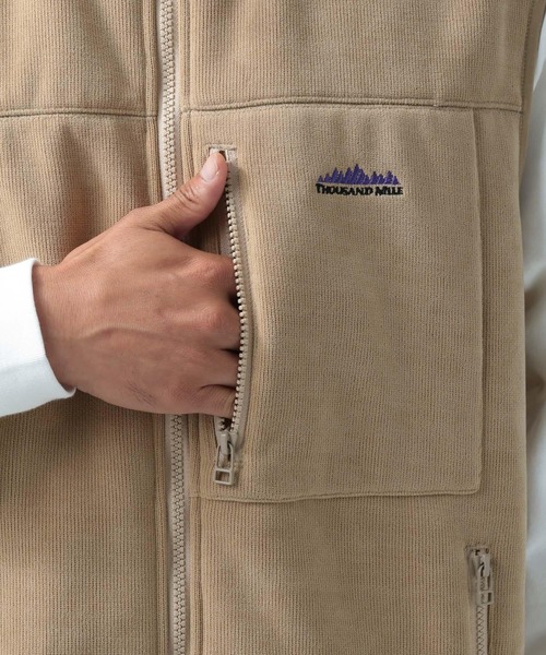 THOUSAND MILE（サウザンドマイル）の「【THOUSAND MILE(サウザンドマイル)】別注フリースベスト（ベスト・メンズ・ブラック/ベージュ・LARGE/MEDIUM）」の13枚目の写真