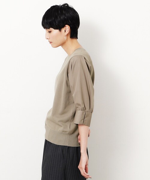 OPAQUE.CLIP（オペークドットクリップ）の「◆フハクスリーブドッキングニット【洗濯機洗い可/抗ピル】（ニット/セーター・レディース・ブラック/ホワイト/ブルー系その他/ブラウン系その他・40/38/36）」の17枚目の写真