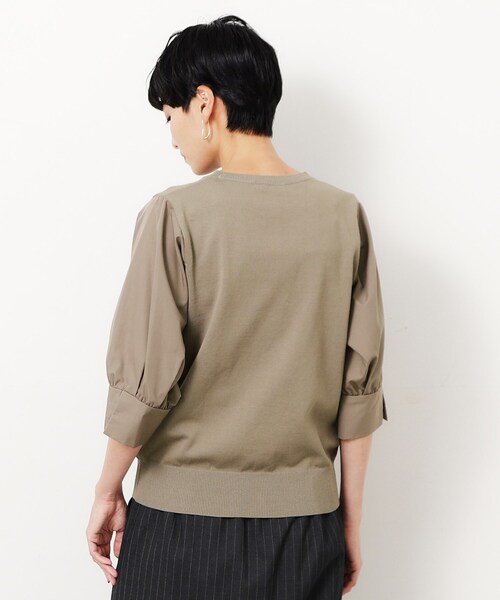 OPAQUE.CLIP（オペークドットクリップ）の「◆フハクスリーブドッキングニット【洗濯機洗い可/抗ピル】（ニット/セーター・レディース・ブラック/ホワイト/ブルー系その他/ブラウン系その他・40/38/36）」の16枚目の写真