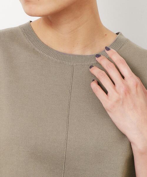 OPAQUE.CLIP（オペークドットクリップ）の「◆フハクスリーブドッキングニット【洗濯機洗い可/抗ピル】（ニット/セーター・レディース・ブラック/ホワイト/ブルー系その他/ブラウン系その他・40/38/36）」の15枚目の写真