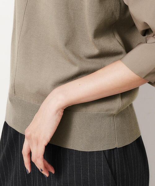 OPAQUE.CLIP（オペークドットクリップ）の「◆フハクスリーブドッキングニット【洗濯機洗い可/抗ピル】（ニット/セーター・レディース・ブラック/ホワイト/ブルー系その他/ブラウン系その他・40/38/36）」の13枚目の写真