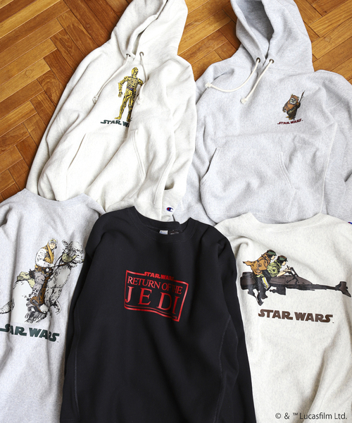 Champion（チャンピオン）の「【STAR WARS】CHAMPION 別注リバースウィーブ スウェットパーカー（パーカー・メンズ・グレー/アイボリー・MEDIUM/LARGE）」の13枚目の写真
