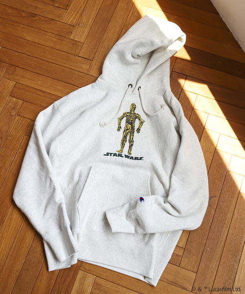 Champion（チャンピオン）の「【STAR WARS】CHAMPION 別注リバースウィーブ スウェットパーカー（パーカー・メンズ・グレー/アイボリー・MEDIUM/LARGE）」の14枚目の写真