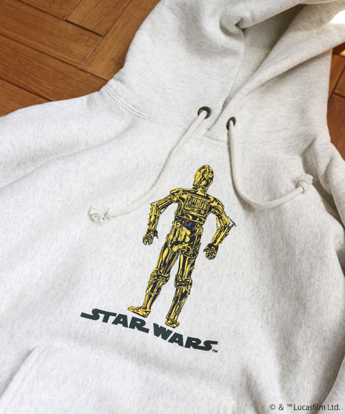 Champion（チャンピオン）の「【STAR WARS】CHAMPION 別注リバースウィーブ スウェットパーカー（パーカー・メンズ・グレー/アイボリー・MEDIUM/LARGE）」の15枚目の写真
