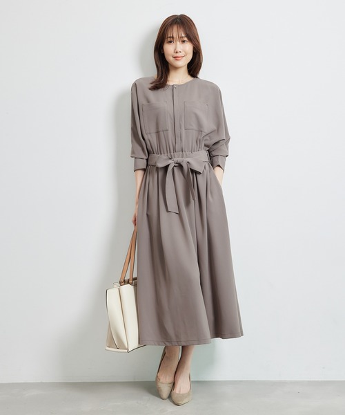 ROPE' PICNIC（ロペピクニック）の「【WEB限定】タックドルマンワンピース（ワンピース・レディース・ネイビー/ブラウン系その他3/ブルー系その他4・38）」の6枚目の写真