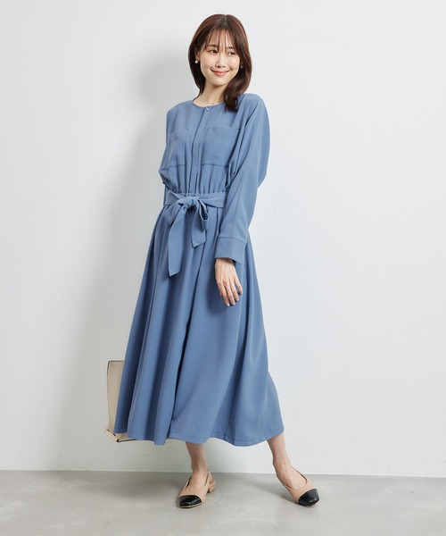 ROPE' PICNIC（ロペピクニック）の「【WEB限定】タックドルマンワンピース（ワンピース・レディース・ネイビー/ブラウン系その他3/ブルー系その他4・38）」の8枚目の写真