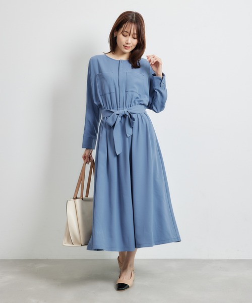 ROPE' PICNIC（ロペピクニック）の「【WEB限定】タックドルマンワンピース（ワンピース・レディース・ネイビー/ブラウン系その他3/ブルー系その他4・38）」の9枚目の写真