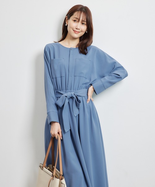 ROPE' PICNIC（ロペピクニック）の「【WEB限定】タックドルマンワンピース（ワンピース・レディース・ネイビー/ブラウン系その他3/ブルー系その他4・38）」の10枚目の写真