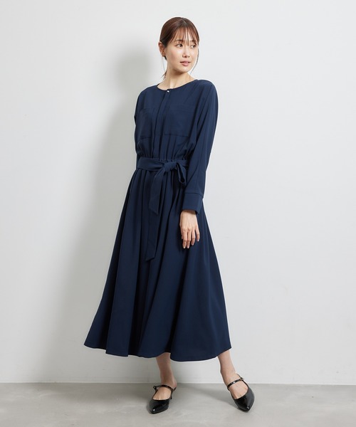 ROPE' PICNIC（ロペピクニック）の「【WEB限定】タックドルマンワンピース（ワンピース・レディース・ネイビー/ブラウン系その他3/ブルー系その他4・38）」の14枚目の写真