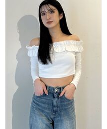 GYDA | フリルリブトップス(Tシャツ/カットソー)