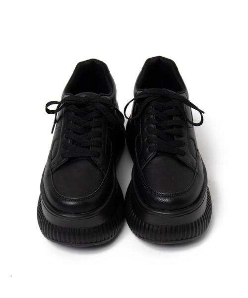 WEGO(ウィゴー)の「WEGO/厚底プラットフォームスニーカー(スニーカー・レディース・ブラック/ホワイト/キャメル・MEDIUM/LARGE)」の13枚目の写真