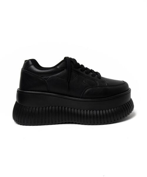 WEGO(ウィゴー)の「WEGO/厚底プラットフォームスニーカー(スニーカー・レディース・ブラック/ホワイト/キャメル・MEDIUM/LARGE)」の16枚目の写真