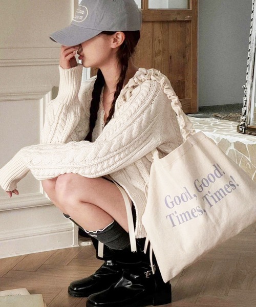 リボンニットカーディガン（ニット/セーター）｜leune（ルネ）の