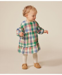 ダブルガーゼ長袖ワンピース