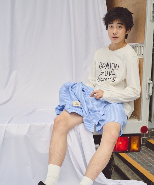 common gull products.（コモンガルプロダクツ）の「common gull products. long sleeve tee（Tシャツ/カットソー・レディース・オレンジ/ホワイト/ライトブルー/ピンク・LARGE/MEDIUM/SMALL）」の8枚目の写真