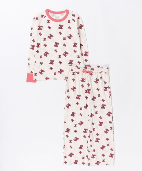 FRUIT OF THE LOOM（フルーツオブザルーム）の「【FRUIT OF THE LOOM/フルーツオブザルーム】ワッフルルームウェア長袖　セットアップ（ルームウェア/パジャマ・レディース・ブルー/イエロー/ピンク・M/L）」の3枚目の写真