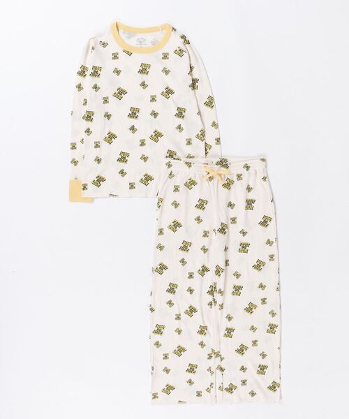 FRUIT OF THE LOOM（フルーツオブザルーム）の「【FRUIT OF THE LOOM/フルーツオブザルーム】ワッフルルームウェア長袖　セットアップ（ルームウェア/パジャマ・レディース・ブルー/イエロー/ピンク・M/L）」の2枚目の写真