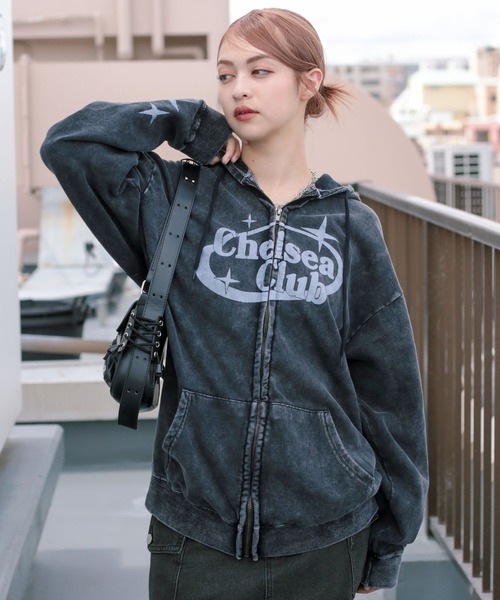 SPINNS（スピンズ）の「グランジ/裏起毛であったかいジップパーカーCHELSEA（パーカー・メンズ・ブラック/ブラック系その他・ONESIZE）」の16枚目の写真