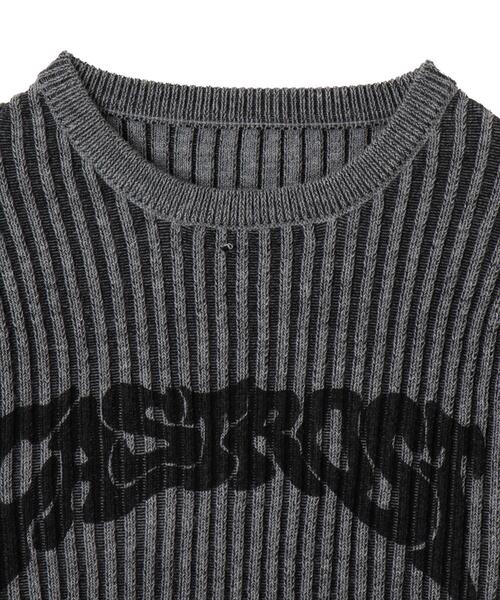 WEGO(ウィゴー)の「WEGO/ヴィンテージライクグラフィックプルオーバー(ニット/セーター・メンズ・グレー/ブラック・LARGE/MEDIUM)」の22枚目の写真