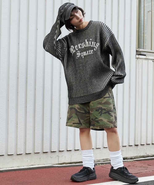 WEGO(ウィゴー)の「WEGO/ヴィンテージライクグラフィックプルオーバー(ニット/セーター・メンズ・グレー/ブラック・LARGE/MEDIUM)」の7枚目の写真