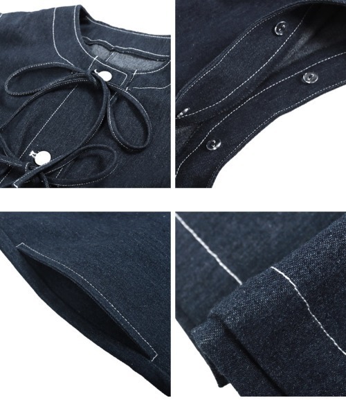 KOBE LETTUCE(コウベレタス)の「フロントリボンデニムジャケット(デニムジャケット・レディース・ブルー/インディゴブルー・M)」の10枚目の写真