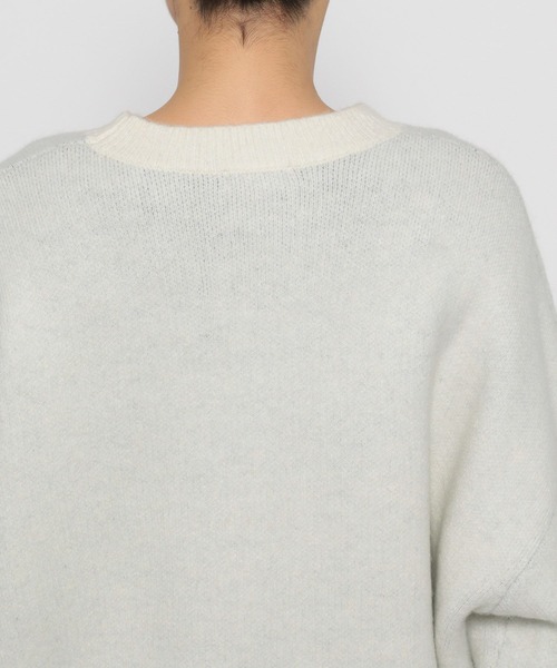 LOWRYS FARM（ローリーズファーム）の「アソートロゴニットＰＯＬＳ  133793（ニット/セーター・レディース・アイボリー/チャコールグレー/グリーン・FREE）」の18枚目の写真