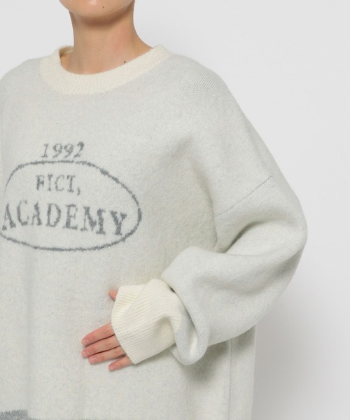 LOWRYS FARM（ローリーズファーム）の「アソートロゴニットＰＯＬＳ  133793（ニット/セーター・レディース・アイボリー/チャコールグレー/グリーン・FREE）」の20枚目の写真