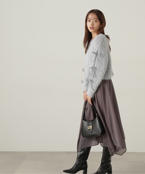 PROPORTION BODY DRESSING（プロポーションボディドレッシング）の「リボンスリーブフェザーニット / 1214270014（ニット/セーター・レディース・グレー/オフホワイト/ピンク・FREE）」の5枚目の写真