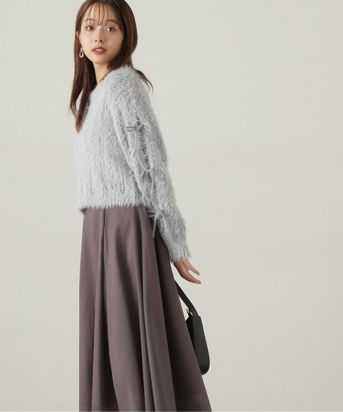 PROPORTION BODY DRESSING（プロポーションボディドレッシング）の「リボンスリーブフェザーニット / 1214270014（ニット/セーター・レディース・グレー/オフホワイト/ピンク・FREE）」の7枚目の写真