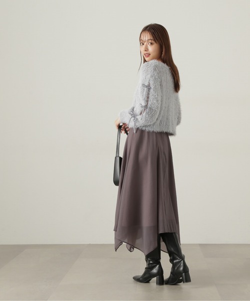 PROPORTION BODY DRESSING（プロポーションボディドレッシング）の「リボンスリーブフェザーニット / 1214270014（ニット/セーター・レディース・グレー/オフホワイト/ピンク・FREE）」の8枚目の写真