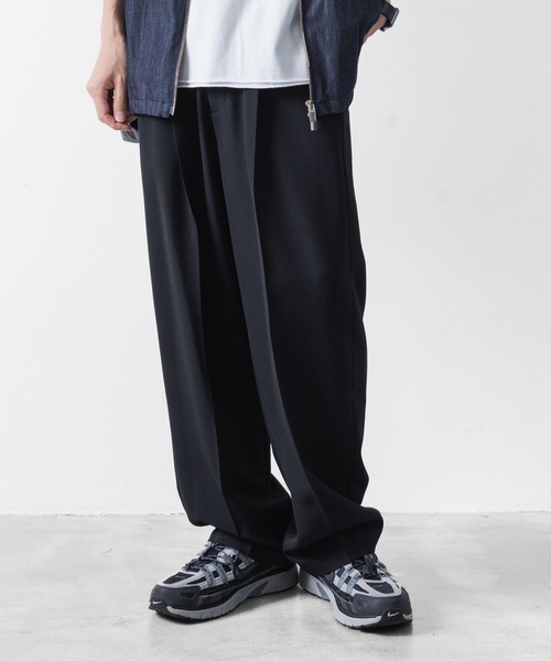 ATTACHMENT 22AW WO/PE インターロック イージートラウザーズ ATTACHMENT(アタッチメント) - WO/PE STRETCH GABARDINE TAPERED