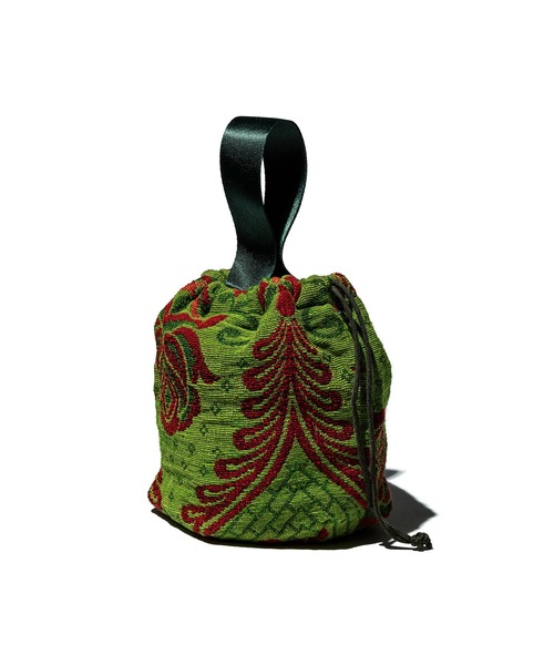 PUEBCO（プエブコ）の「JACQUARD FABRIC DRAWSTRING BAG（ハンドバッグ・メンズ・ネイビー系/オレンジ系・ONE SIZE）」の13枚目の写真