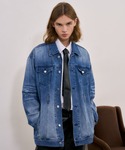 BLAYMORE（ブレイモア）の「【BLAYMORE】 Washed Denim Belted Jacket / リラックスシルエット デニムジャケット（デニムジャケット・MEDIUM）」