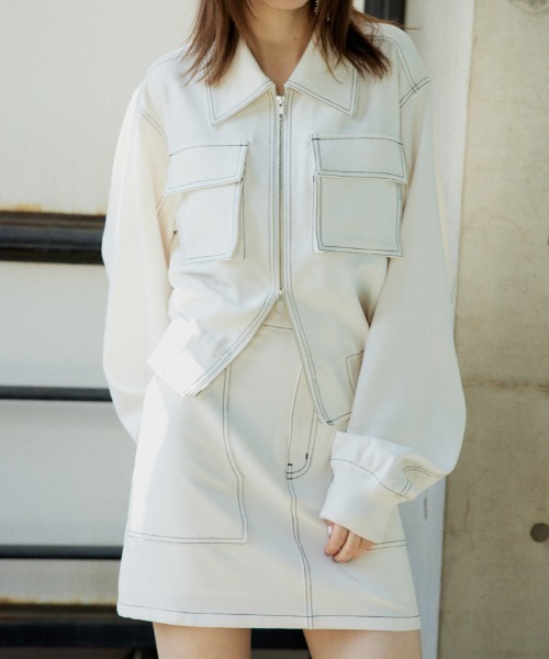 SLY（スライ）の「BI COLOR STITCH SET UP バイ カラー ステッチ
