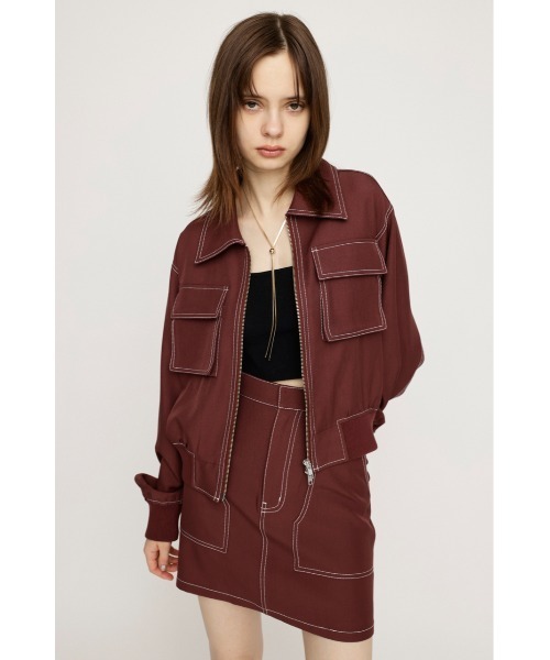 【韓国発】バイカラーステッチトップスパンツセットアップ SLY（スライ）の「BI COLOR STITCH SET UP バイカラー ステッチ